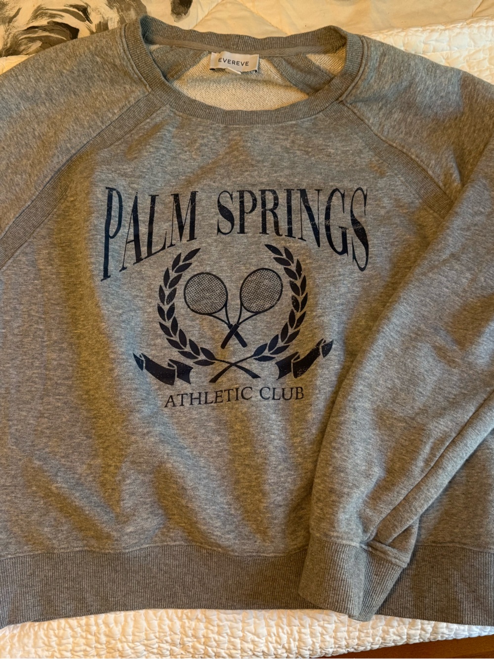 Evereve Gray Palm Springs Athletic Club Crewneck